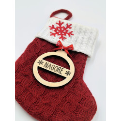 Calcetín navideño copo de...