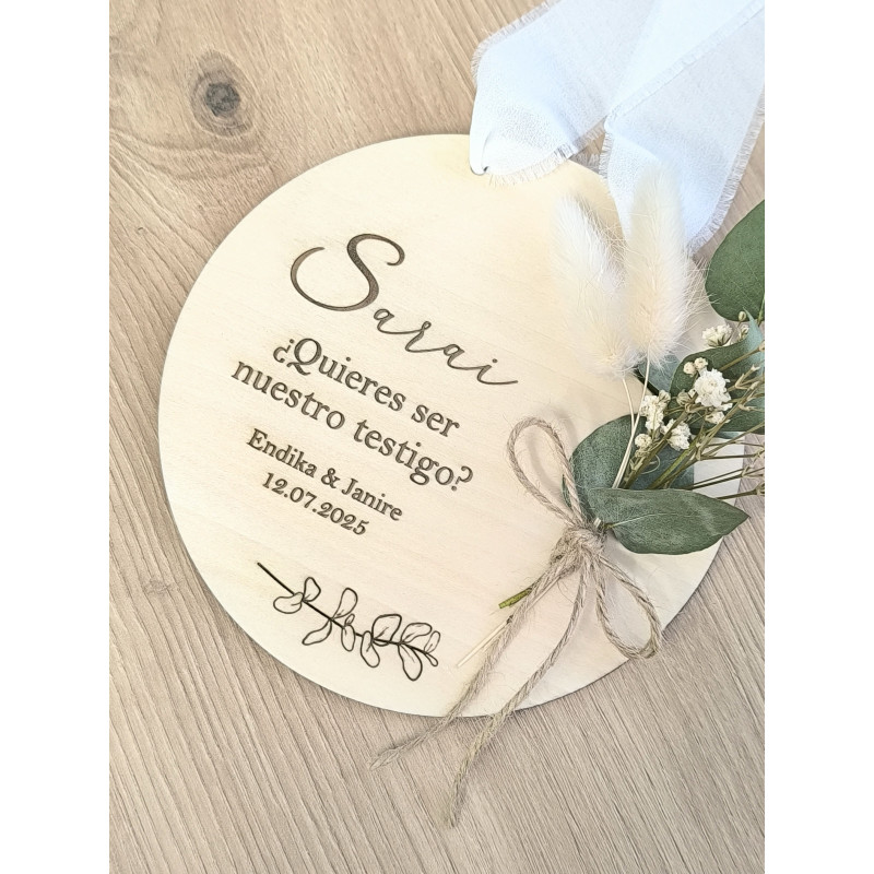 Placa Testigo con ramillete