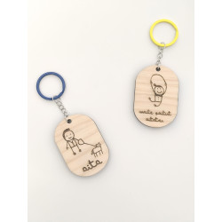 Llavero con dibujo infantil