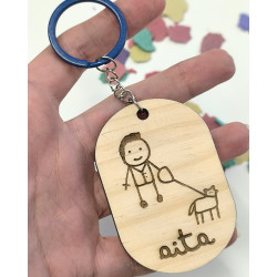 Llavero con dibujo infantil